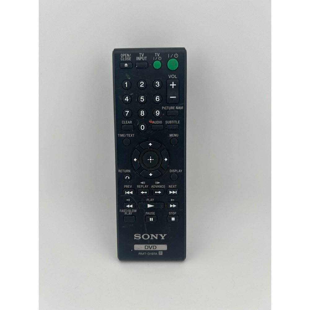 Sony RMT D197A DVD Remote Control RMTD197A